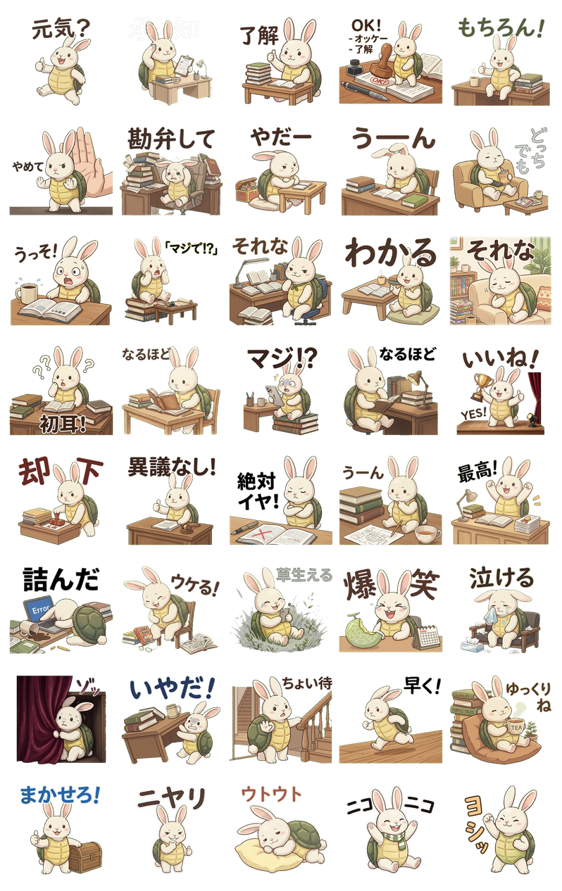 うさぎがカメ 日常 Part1 〜毎日のリアクション編〜 のプレビュー